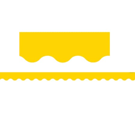 Teacher Created Resources Yellow Gold Scalloped Border Trim, 35 Feet/Pack, PK6 TCR4599